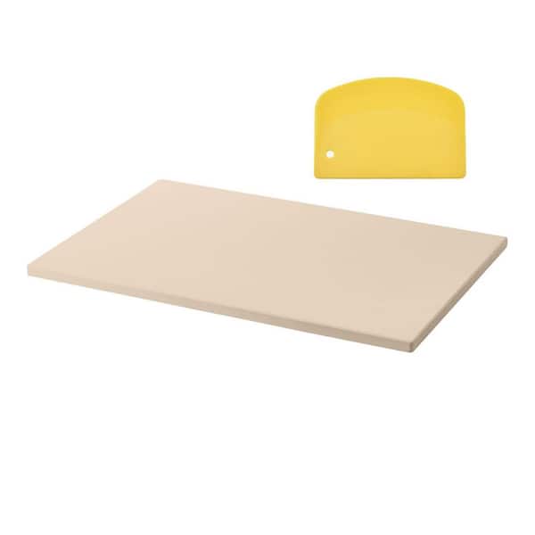 20 x 14 x 0.67 in. Pizza Stone, Rectangular Pizza Stone with Scraper, 1450℉ Heat-Resistant Cordierite, for Oven