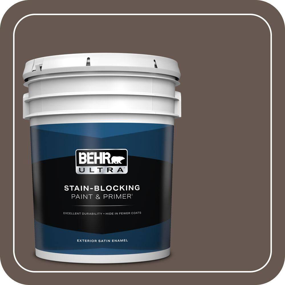 5 gal. Home Decorators Collection #HDC-FL14-10 Pine Cone Brown Satin Enamel Exterior Paint & Primer price history on PriceWatchPro
