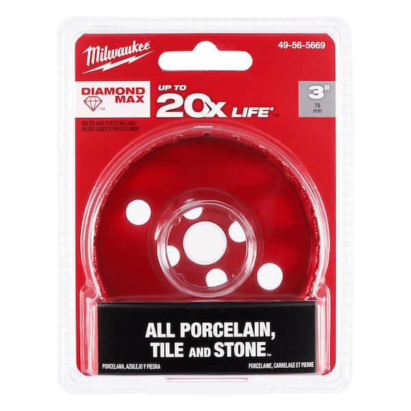 Milwaukee 3 in. Diamond Max Hole Saw 49-56-5669 - The Home Depot