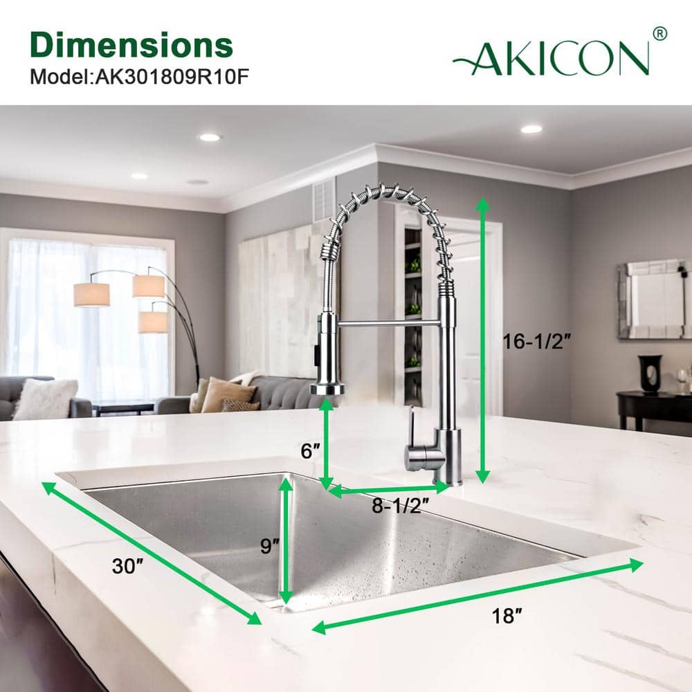 30'' Stainless Steel Single Bowl Undermount Kitchen Sink