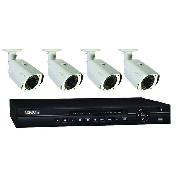 Q-SEE HeritageHD Series 8-Channel 720p 1TB Surveillance System with (4) 720p Cameras, 80 ft. Night Vision