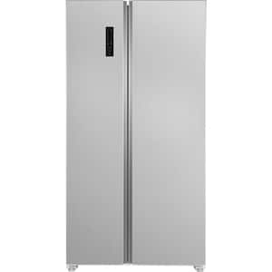 36 in. 18.8 cu. ft. Side by Side Refrigerator in Brushed Steel, Counter Depth
