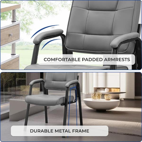 Aazon.co: Wahson Office Guest Chairs Set Of 8, Leather Reception