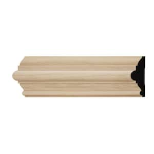 WM300 1.06 in. D x 3 in. W x 6 in. L Wood (White Oak) Chair Rail Sample