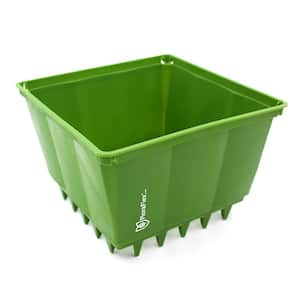 PotPro 8 in. Green Plastic Pot (10-Pack)