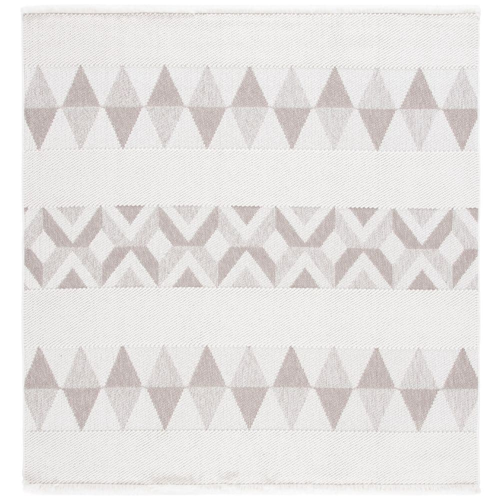 Lotus 7 ft. x 7 ft. Ivory/Beige Diamond Geometric Square Area Rug price history on PriceWatchPro