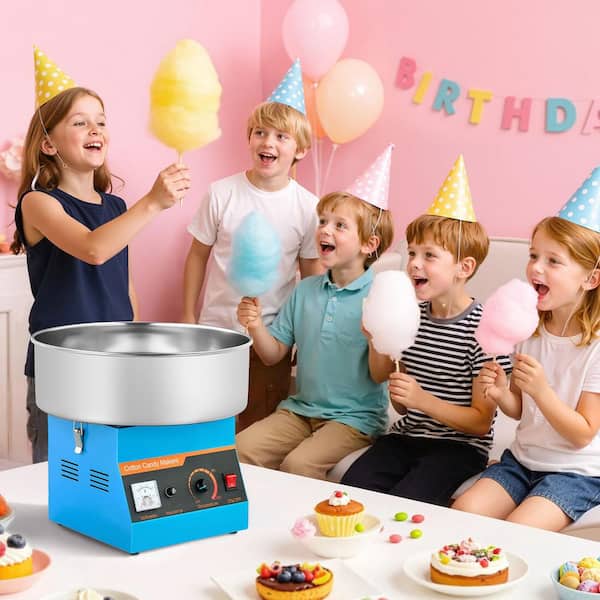 SKYSHALO 1000W Cotton Candy Machine, 15 in. Stainless Steel Bowl