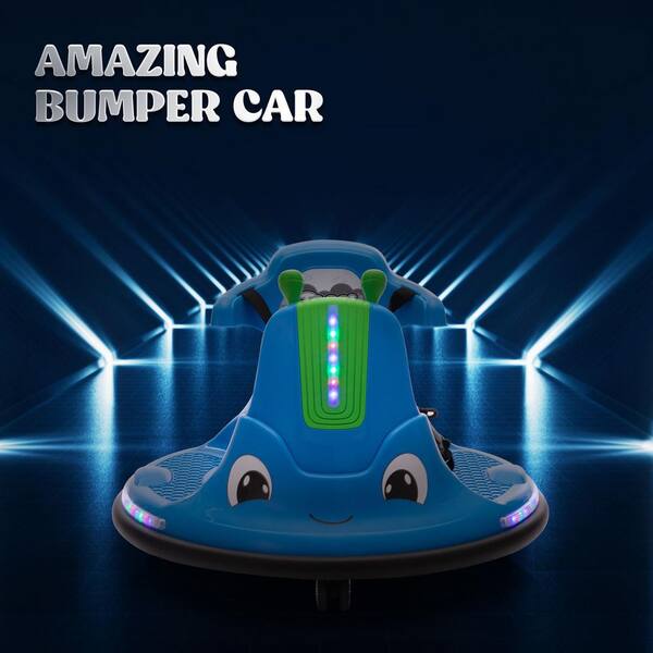 TOBBI 12-Volt Kids Bumper Car with Remote Control and LED