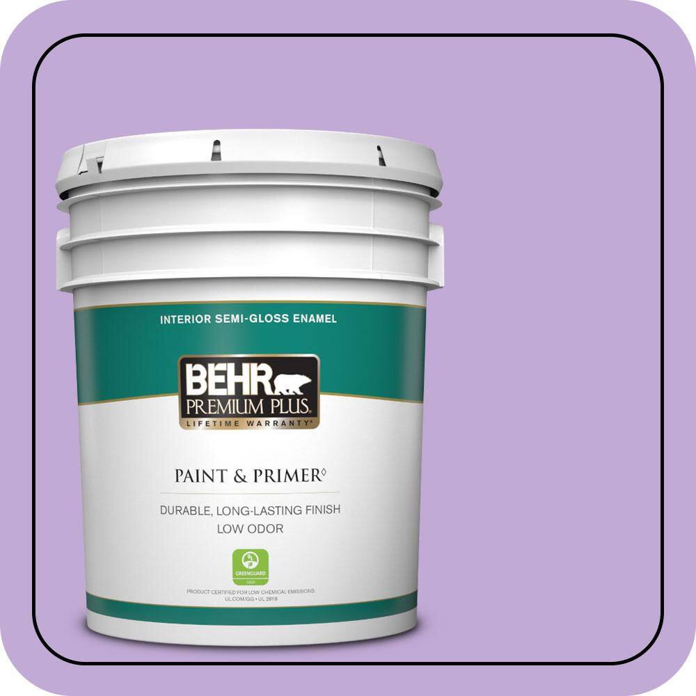 5 gal. #MQ4-59 Purple Gladiola Semi-Gloss Enamel Low Odor Interior Paint & Primer price history on PriceWatchPro