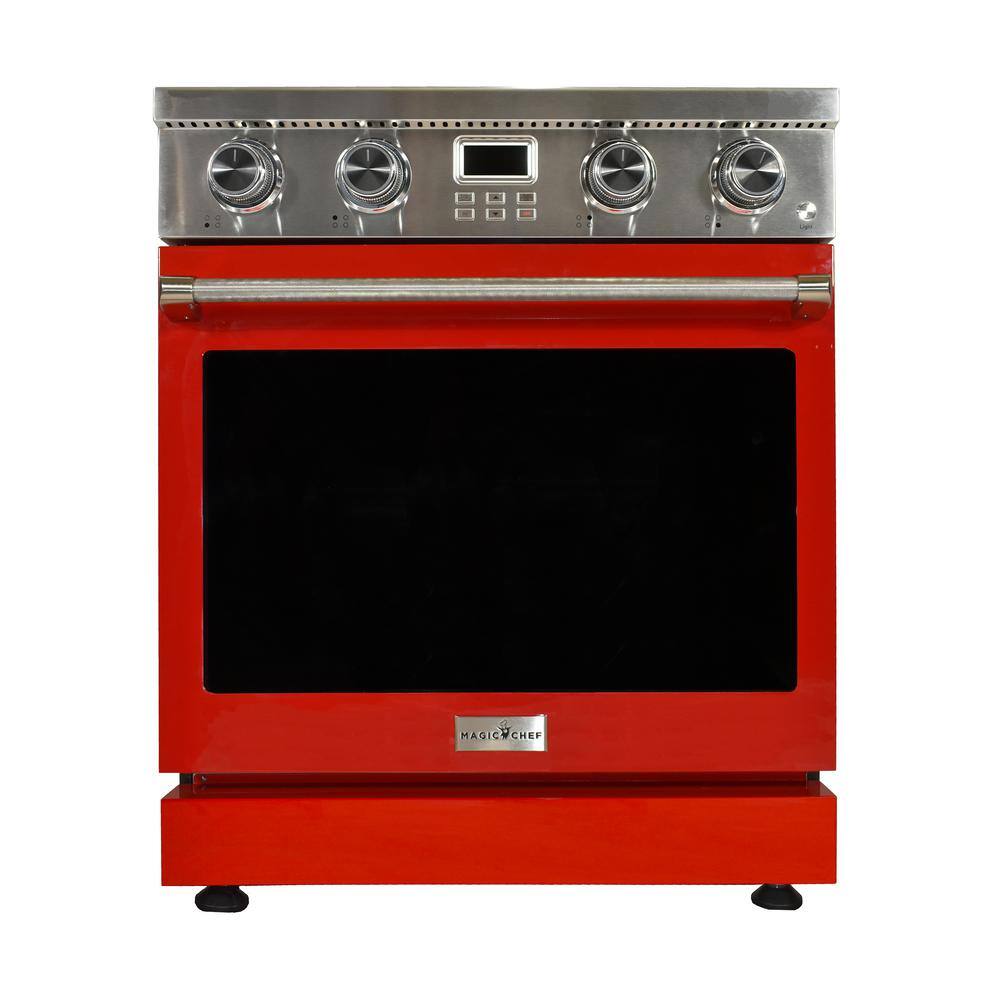 Pro-Style 30 in. 4-Element Slide-In Electric Range with Convection in Stainless Steel with Red Oven Door price history on PriceWatchPro