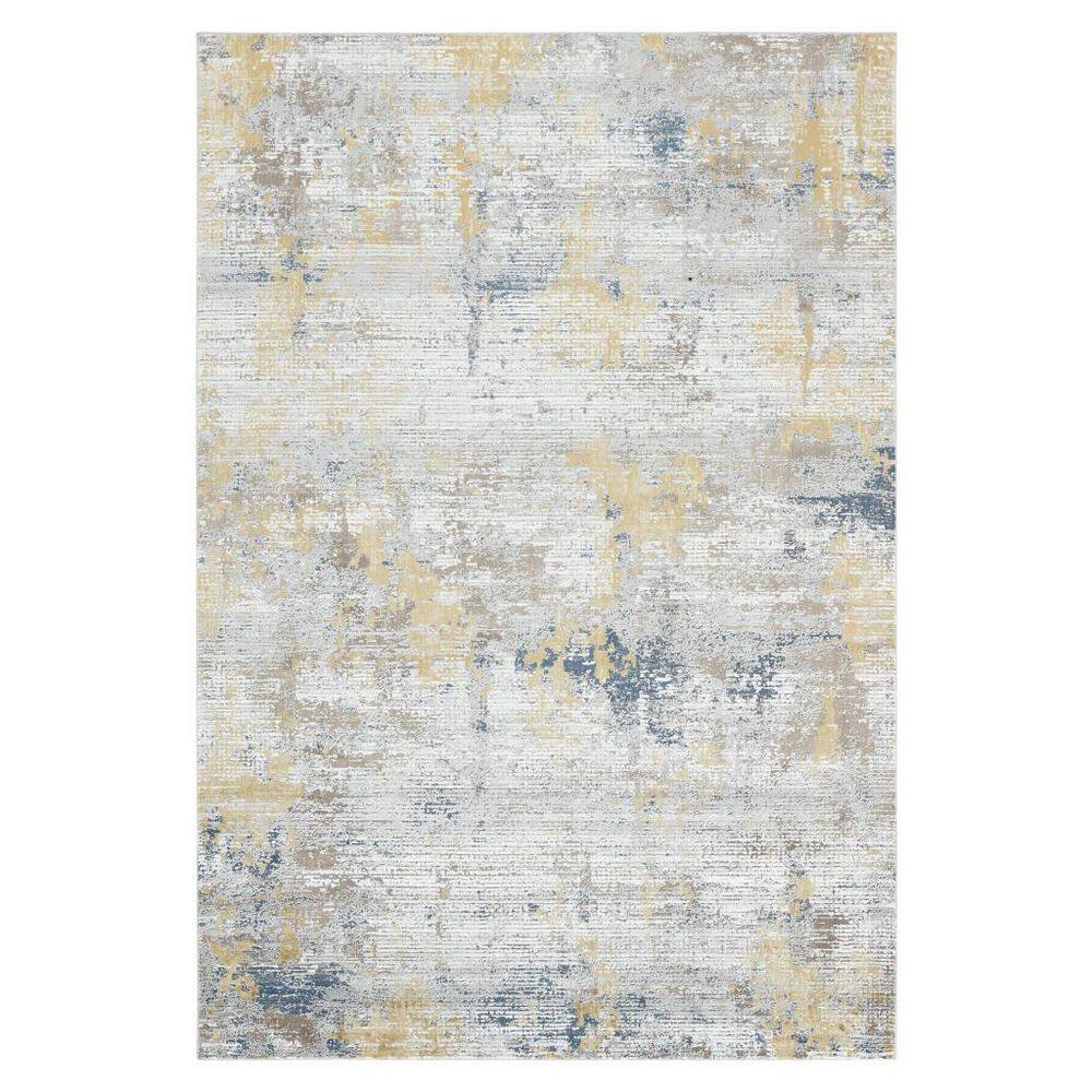 5 ft. x 8 ft. Gold Ivory And Blue Abstract Area Rug price history on PriceWatchPro