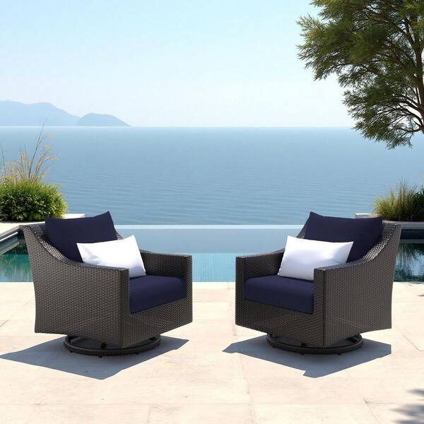 RST BRANDS Deco Wicker Motion Outdoor Lounge Chair with
