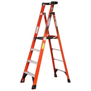 4 ft. Fiberglass Platform Step Ladder ( 10 ft. Reach Height) with 300 lbs. Load Capacity Type IA Duty Rating