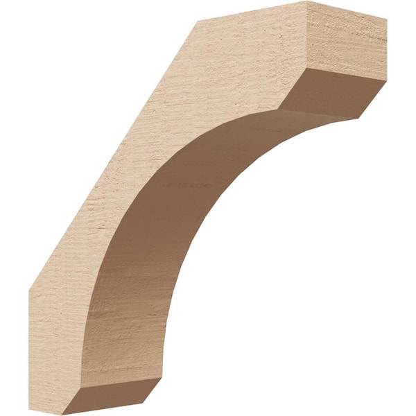 Ekena Millwork 3 in. x 10 in. x 10 in. Legacy Rough Cedar Woodgrain Timberthane Polyurethane Knee Brace, Primed