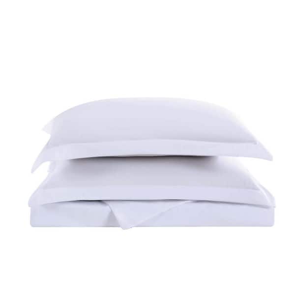 Everyday 3 Piece Twin Removeable Cover Microfiber Comforter Set in White