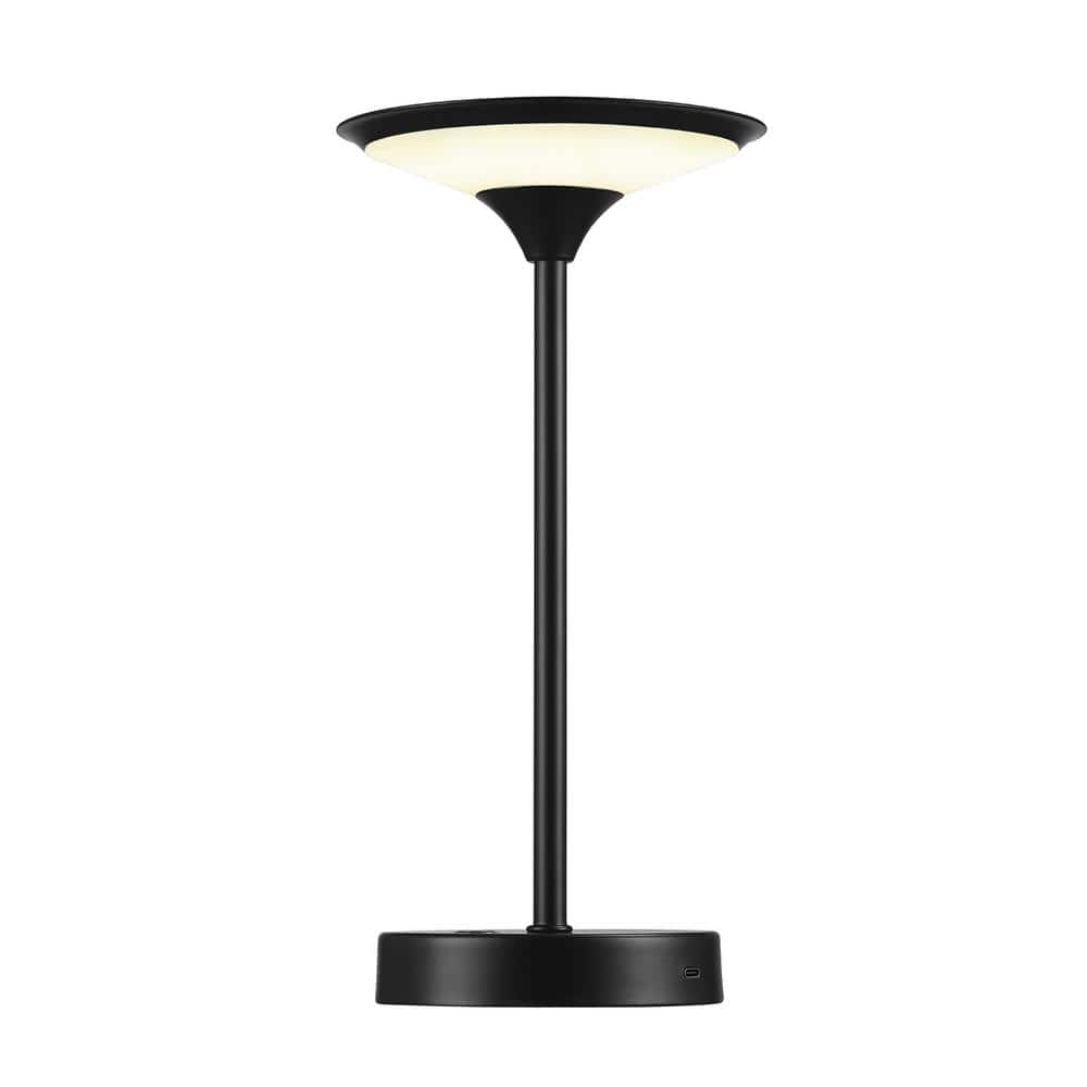 Matte Black Outdoor LED Table Lamp with Touch Switch