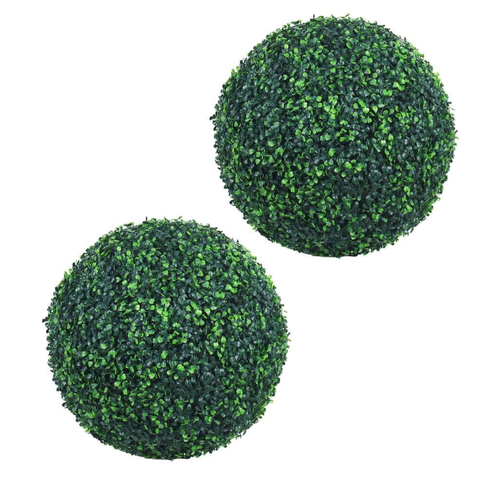 20 in. Artificial Boxwood Topiary Ball 4-Layers Realistic Faux Plants Decor