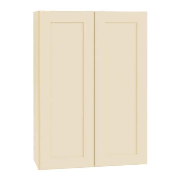 Home Decorators Collection Newport 33 in. W x 12 in. D x 42 in. H Assembled Plywood Wall Kitchen Cabinet in Blended Cream with Soft Close