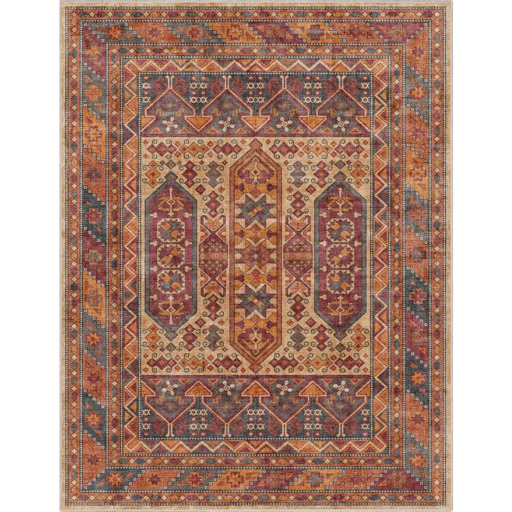 Well Woven Multi Color 9 ft. 10 in. x 13 ft. Apollo Praha Vintage ...
