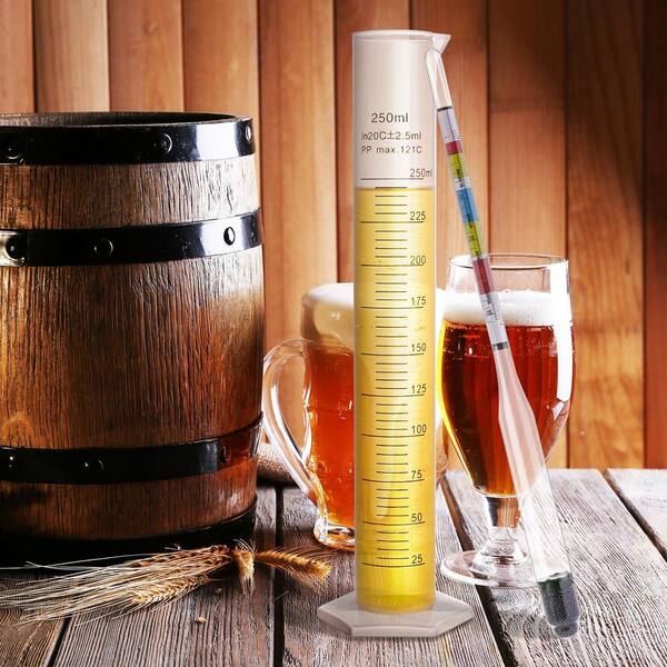 4 Pack Alcohol Meter Measuring Tool Tester With Thermometer Wine Vodka Whiskey Hydrometer Test Stick Set