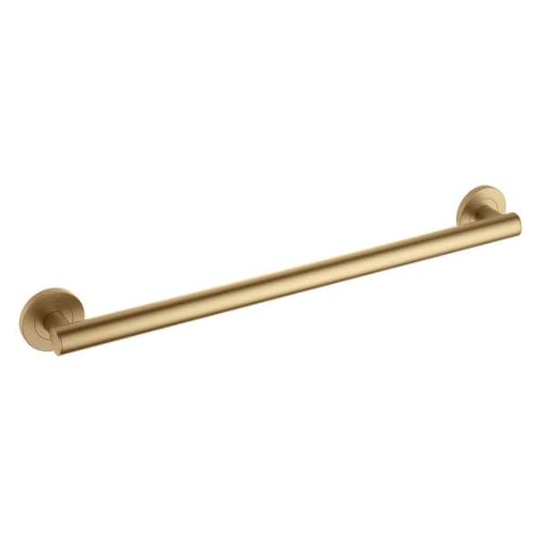 24 in. Concealed Screw Grab/Assist Bar Shower/Toilet Grab Bar for Handicapped or Elderly in Brushed Brass