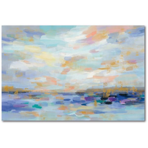 Courtside Market Golden Sunrise Gallery-Wrapped Canvas Wall Art 18 in. x 12 in.