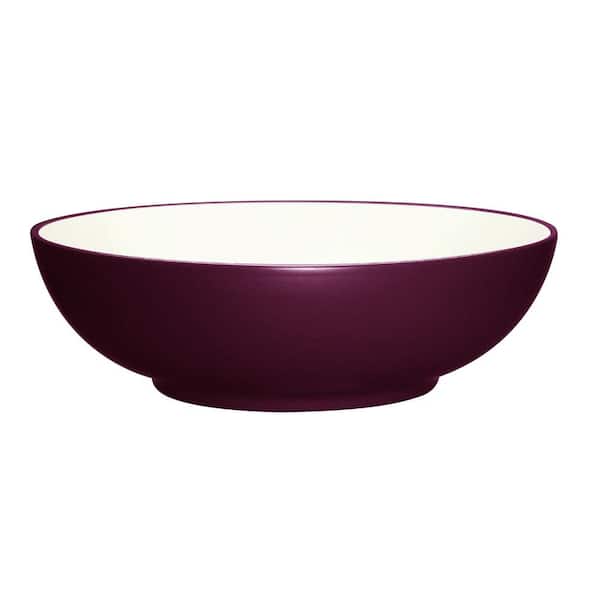 Noritake 9.5 in. 64 fl. oz. Colorwave Burgundy Red Stoneware Serving Bowl