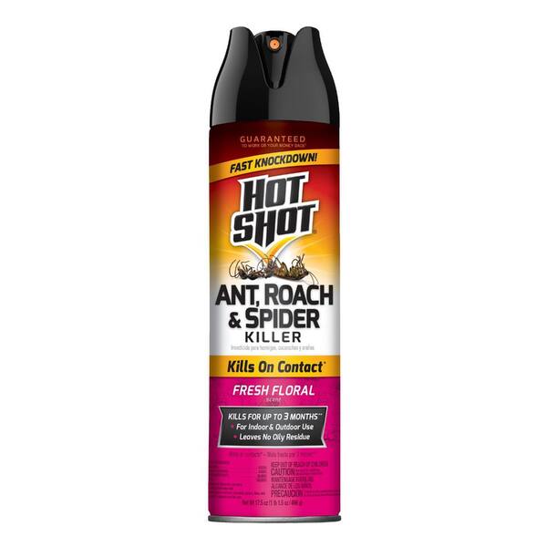 Hot Shot 17.5 oz. Ant, Roach and Spider Insect Killer Aerosol Spray Fresh Floral Scent