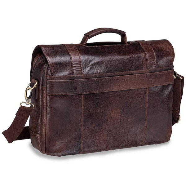MANCINI Arizona Collection Brown Leather Double Compartment 