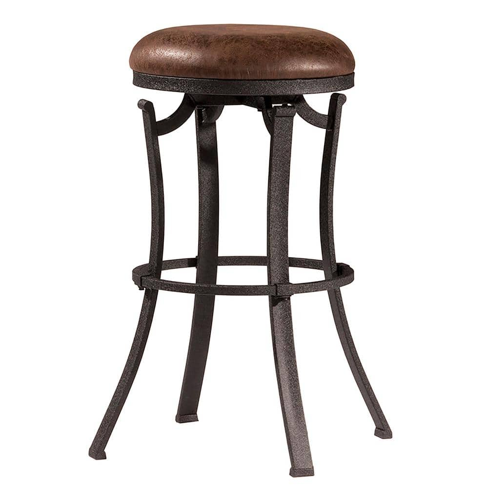 Hillsdale Furniture Kelford Black Swivel Backless Counter Stool 4488-826