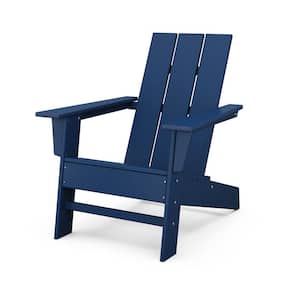 Grant Park Navy HDPE Plastic Modern Adirondack Outdoor Chair