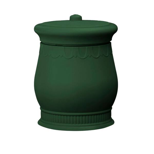 Unbranded Savannah 23 in. x 23 in. x 32 in. Polyethylene Urn Waste and Storage Bin in Green