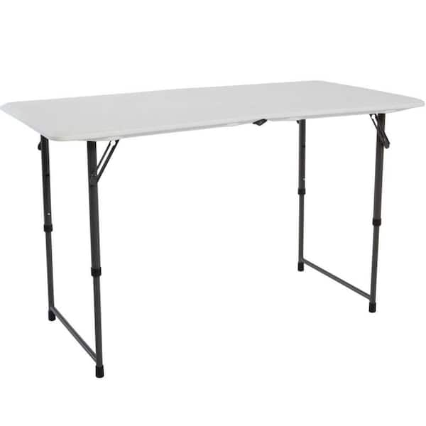 Lifetime 48 in. White Adjustable Folding Table