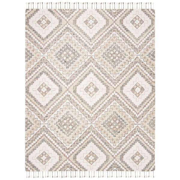 Aspen 10 ft. x 14 ft. Taupe/Ivory Geometric Area Rug