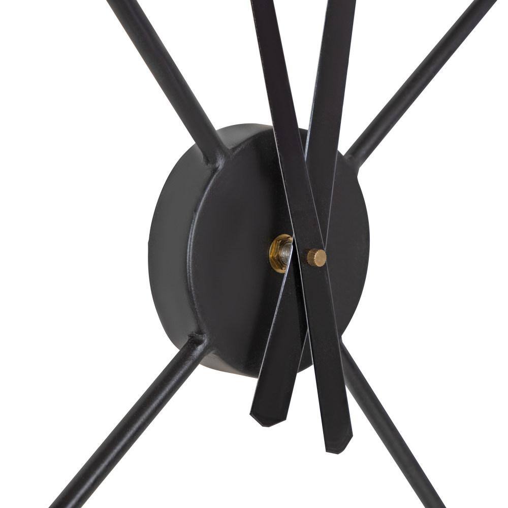 Isaac 26" Black Modern Metal Wall Clock