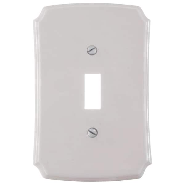 AMERELLE Classic 1 Gang Toggle Composite Wall Plate - White