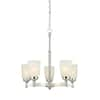 Hampton Bay 5-Light Brushed Nickel Chandelier with Frosted Glass Shades ...