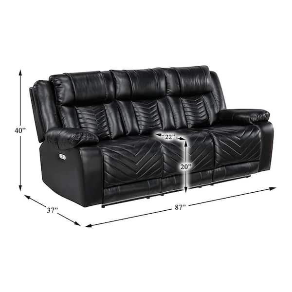 ジョンウ　ポラロイド　セット Lazzara Durant 87 in. W Pillow Top Arm Faux Leather Rectangle 2