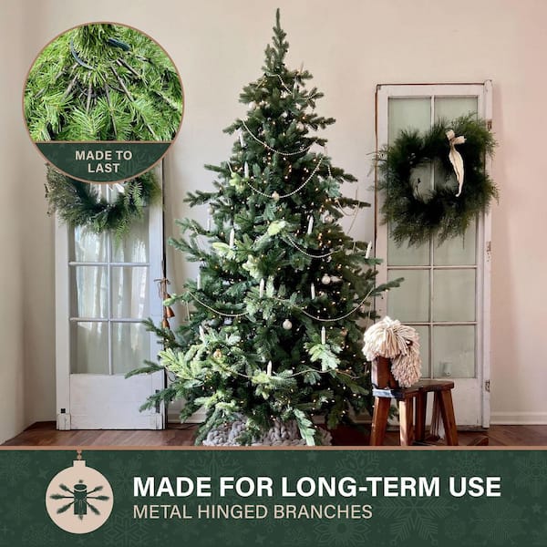 Fraser Hill Farm 6.5 ft. Pre-Lit Foxtail Pine Artificial Christmas