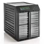 10-Tray Black Electric Food Dehydrator with Smart Controller, 2-Drying Zones with Adjustable Time and Temperatures