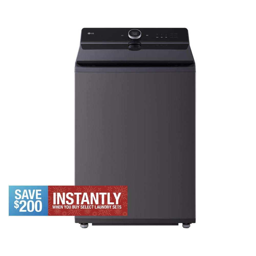 5.5 cu. ft. SMART Top Load Washer in Matte Black with Impeller, eZDispense and Faucet Water and LCD Digital Dial Control