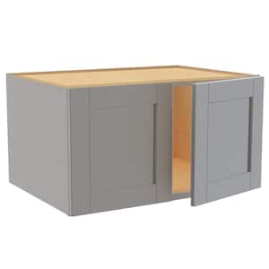 Washington Veiled Gray Plywood Shaker Assembled Wall Kitchen Cabinet Soft Close 33 W in. 24 D in. 18 in. H