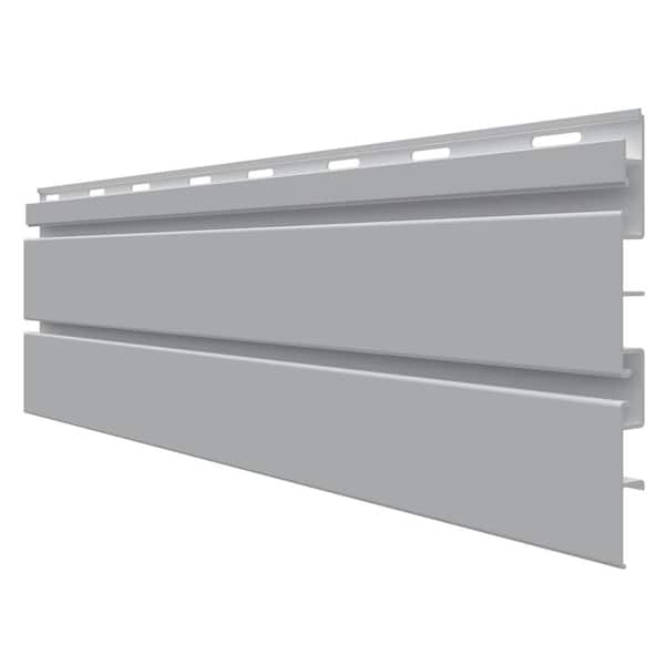 5/8 in. x 6 in. x 8 ft. Gray PVC SlatWall