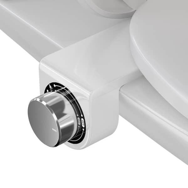 Toilet Bidet with Dual Nozzle Spray, No Electric Easy Install Toilet Seat Bidet Attachment with Rear Wash