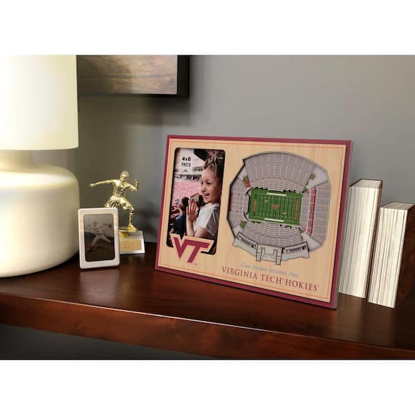 NCAA Virginia Tech Hokies Team Colored 3D StadiumView with 4 in. x 6 in. Picture Frame