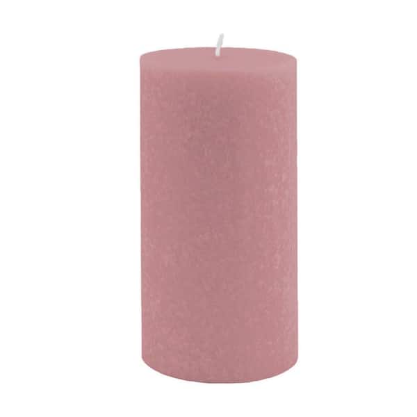 3 in. x 6 in. Timberline Dusty Rose Unscented Pillar Candle