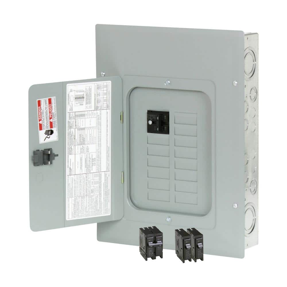Eaton BR 100 Amp 24Circuit Main Breaker Outdoor Plug on Neutral Load Center Contractor Breaker