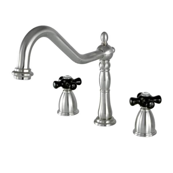 Kingston Brass Duchess 2-Handle Standard Kitchen Faucet in Brushed Nickel