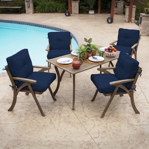 Arden Selections Outdoor Deep Seat Set Black Simone Tropical : Target