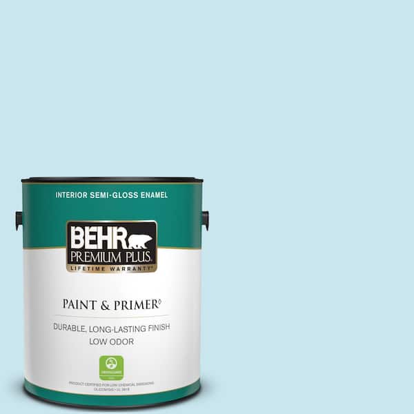 BEHR PREMIUM PLUS 1 gal. #550C-2 Sapphireberry Semi-Gloss Enamel Low Odor Interior Paint & Primer
